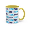 Caneca Ceramica Colorida White and Yellow With Color Log