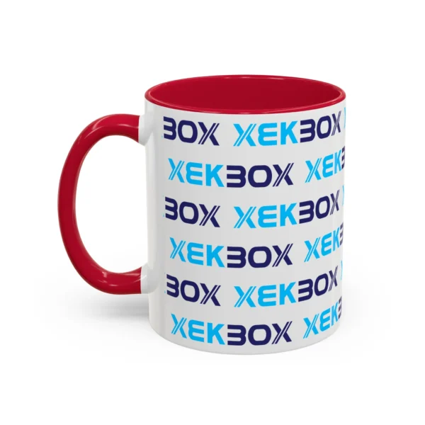 Caneca Ceramica Colorida White and Red With Color Log