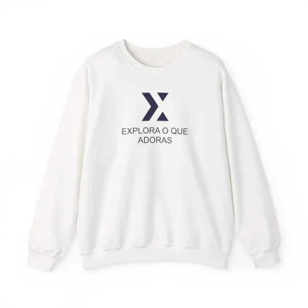 Sweatshirt Xek Box Unissex White and Logo Navy Blue