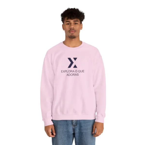 Sweatshirt Xek Box Unissex Pink Color and Navy Logo