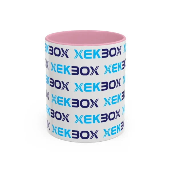 Caneca Ceramica Colorida White and Pink With Color Log