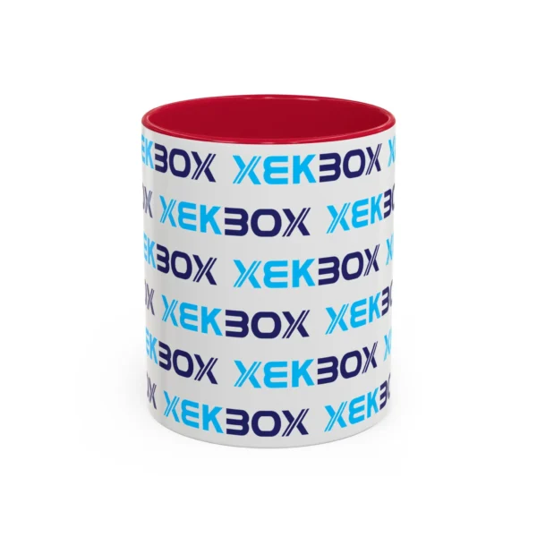 Caneca Ceramica Colorida White and Red With Color Log
