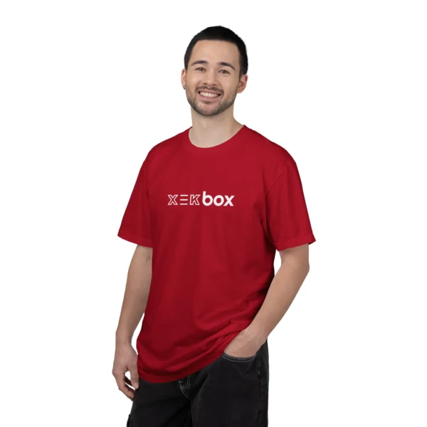 T`Shirt Xek Box Unissex Red and White Men and Women