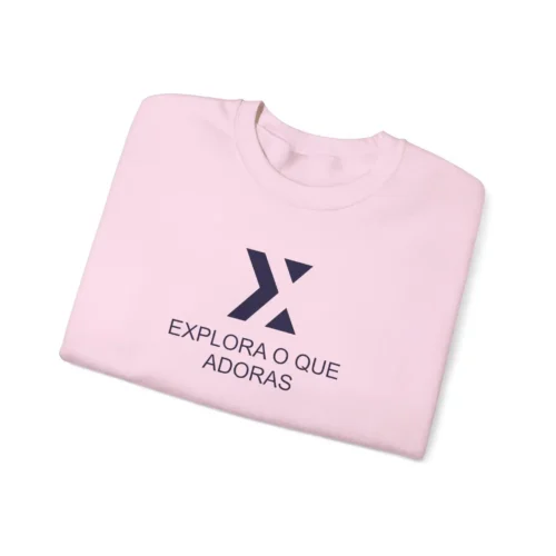 Sweatshirt Xek Box Unissex Pink Color and Navy Logo