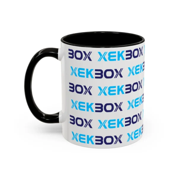 Caneca Ceramica Colorida White and Black With Color Log