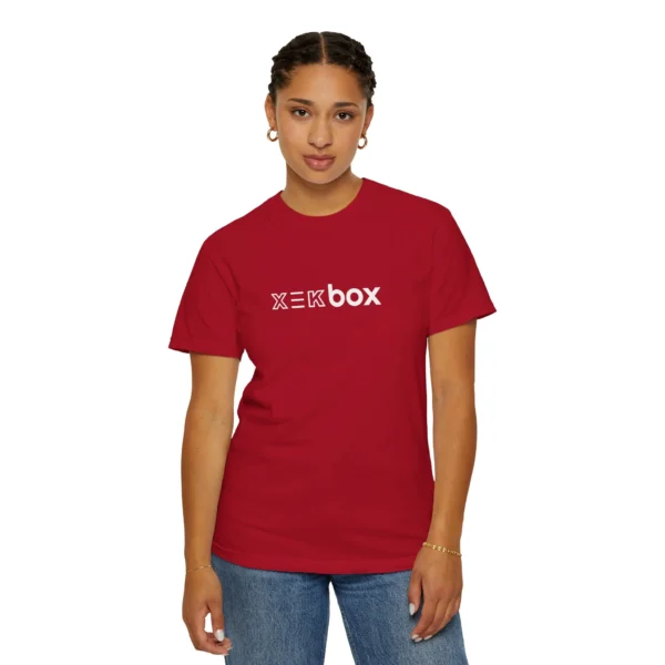 T`Shirt Xek Box Unissex Red and White Men and Women