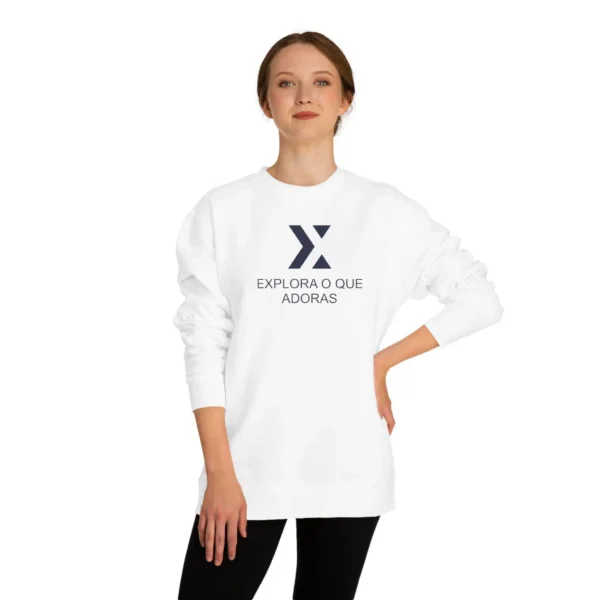 Sweatshirt Xek Box Unissex White and Logo Navy Blue