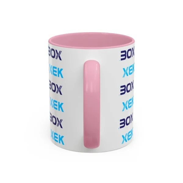 Caneca Ceramica Colorida White and Pink With Color Log