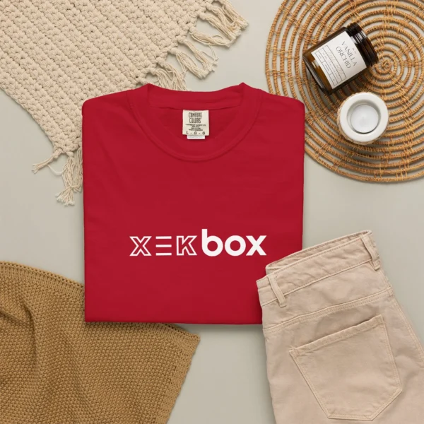 T`Shirt Xek Box Unissex Red and White Men and Women