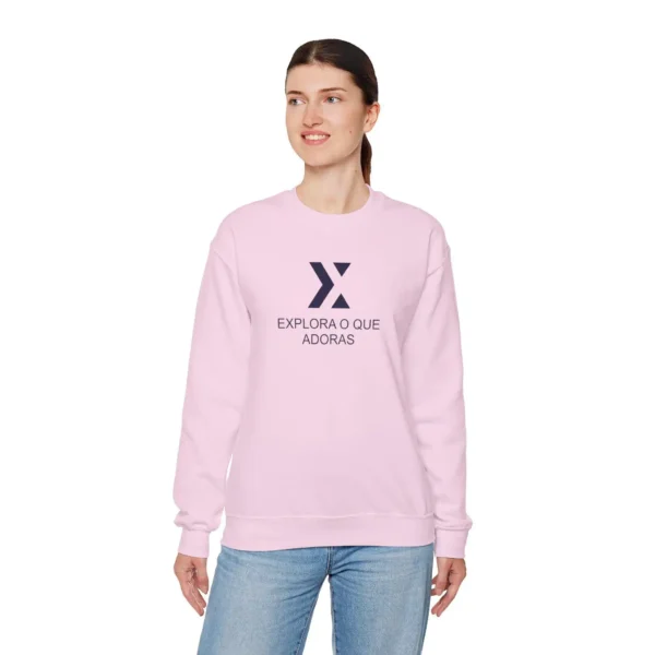 Sweatshirt Xek Box Unissex Pink Color and Navy Logo
