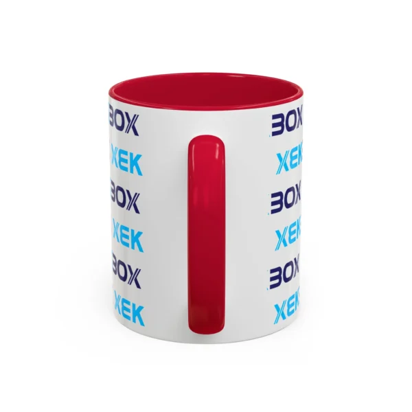 Caneca Ceramica Colorida White and Red With Color Log