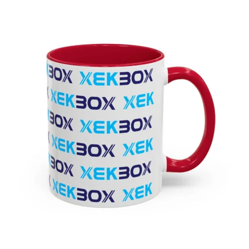 Caneca Ceramica Colorida White and Red With Color Log