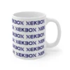 Caneca Ceramica White With Log Navy Blue