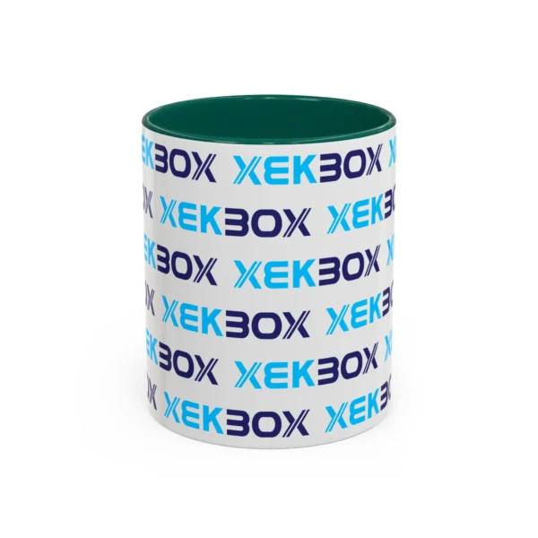 Caneca Ceramica Colorida White and Green With Color Log