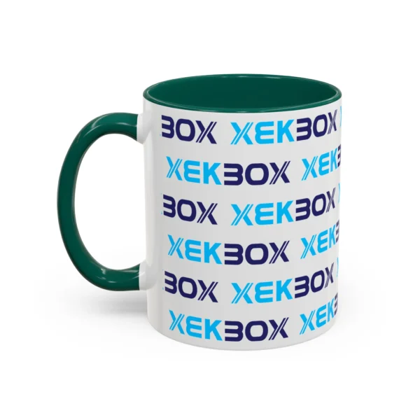 Caneca Ceramica Colorida White and Green With Color Log
