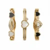 Conjunto de 3 pulseiras de aço inoxidável em formato de coração Coleção Premium Acabamento de Alta Qualidade