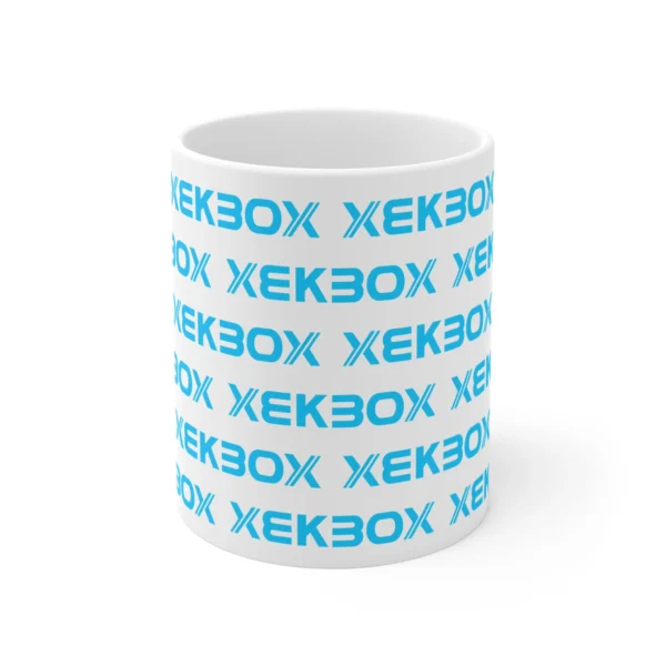 Caneca Ceramica White With Log Light Blue