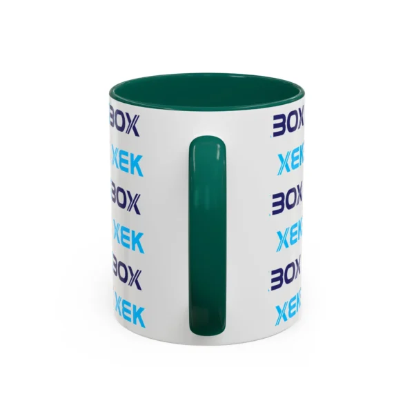 Caneca Ceramica Colorida White and Green With Color Log