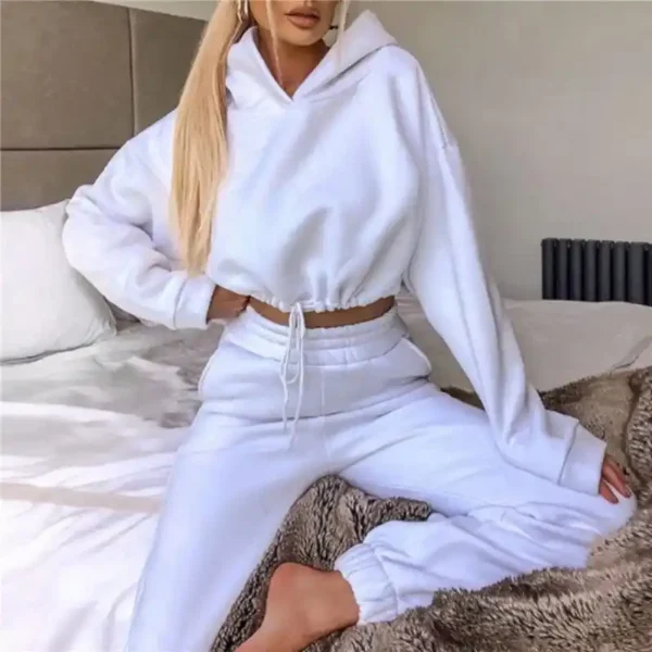 Conjunto de Moletom com Capuz e Calça Plush Look