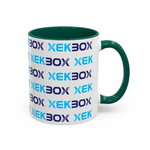 Caneca Ceramica Colorida White and Green With Color Log