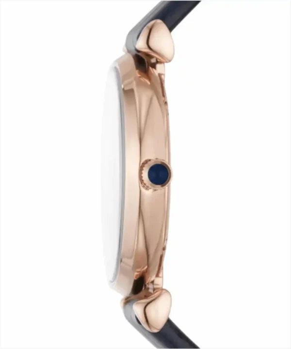 Relógio Feminino de Quartzo Analógico Mostrador Azul e Pulseira de Couro AR11424