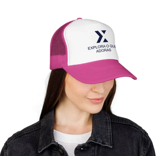 Cap Trucker Xek Box Two Color Unissex and logo Navy