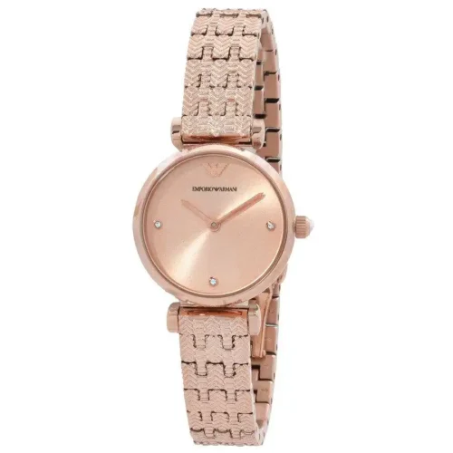 Relógio Feminino Armani Gianna T-bar Quartz com Mostrador em Ouro Rosa AR11342