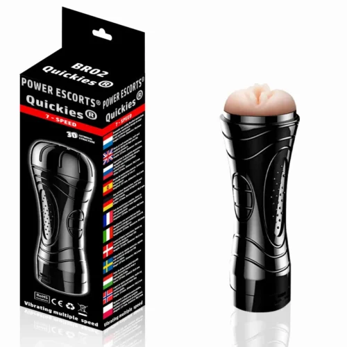 Masturbador grande vibratório Power Escorts Quickies BR02 Caixa de presente