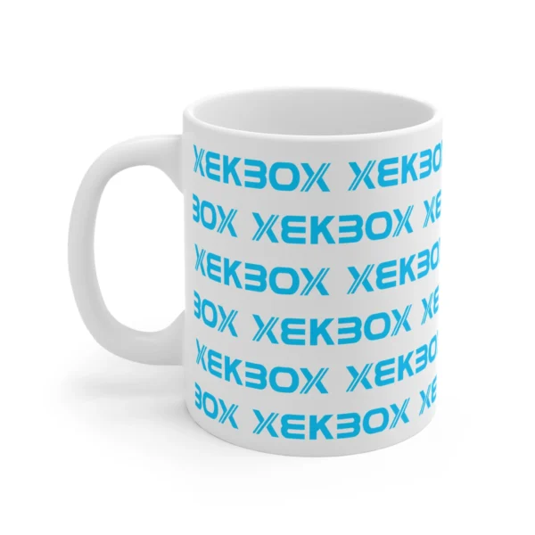 Caneca Ceramica White With Log Light Blue
