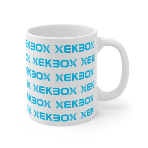 Caneca Ceramica White With Log Light Blue