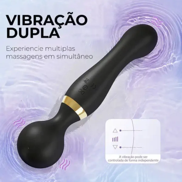 Massajador Corporal de Cabeça Dupla - Recarregável USB