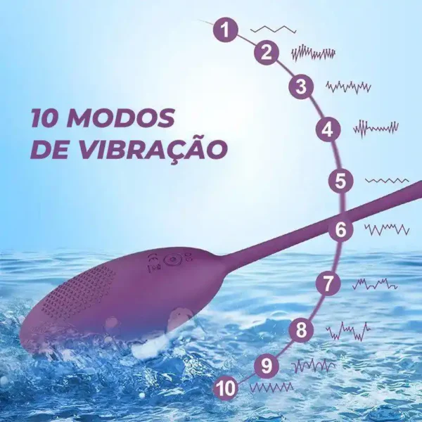 Ovo Vibratório com Comando - Recarregável