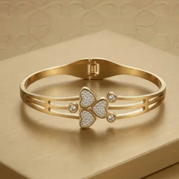 Pulseira rígida em aço inoxidável – Coleção de alto acabamento
