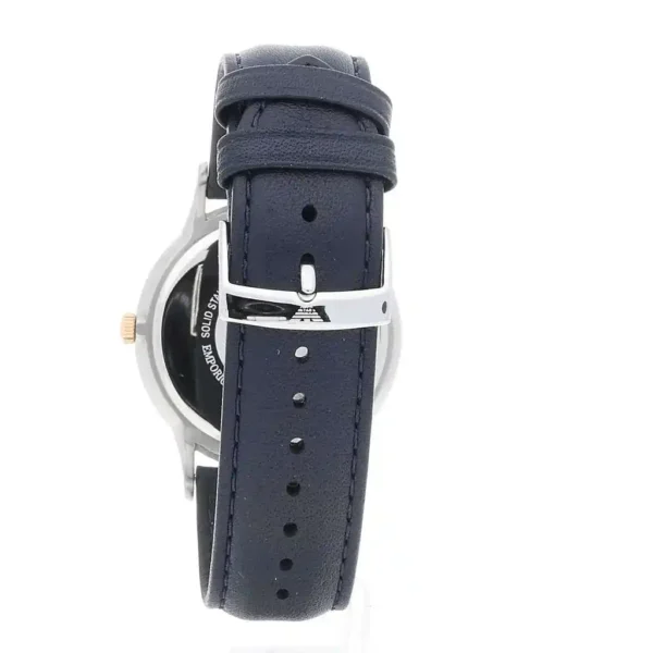 Relógio Emporio Armani Analógico com Mostrador Azul e Pulseira de Couro AR11188