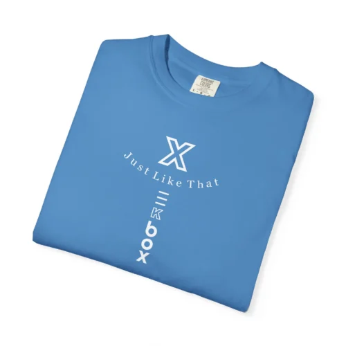 T`Shirt Xekbox Unissex Log Vertical Men and Women Royal and White