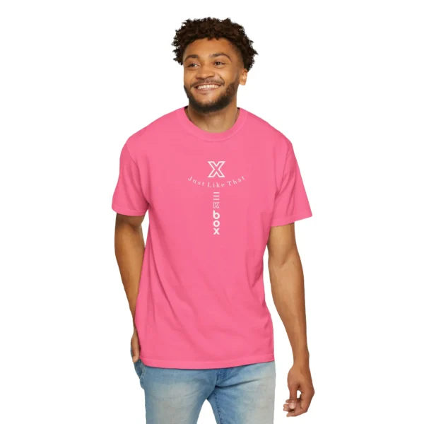 T`Shirt Xekbox Unissex Log Vertical Men and Women Pink and White