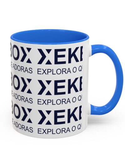 Caneca Ceramica Colorida Blue White and Navy Blue