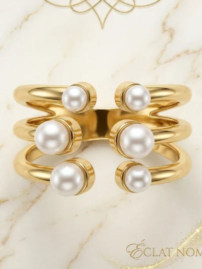 Bague Dorée en Acier Inoxydable – Réglable et Adaptable