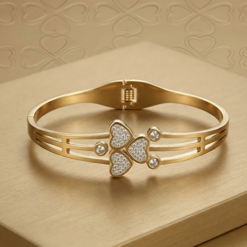 Pulseira rígida em aço inoxidável – Coleção de alto acabamento